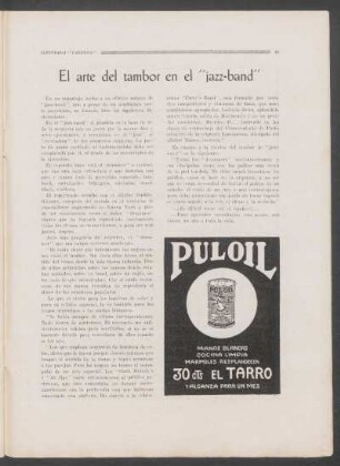 El arte del tambor en el "jazz-band"
