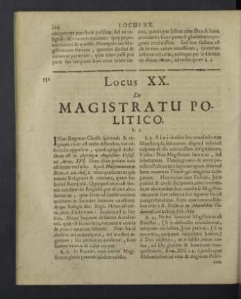Locus XX. De magistratu politico.