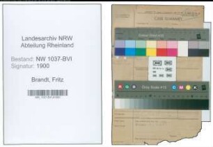Entnazifizierung Fritz Brandt , geb. 13.05.1891 (Verwaltungsinspektor)