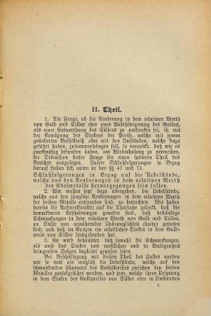 Bericht der Königlichen Untersuchungs-Commission in England über die jüngsten Aenderungen in den relativen Werthen der Edelmetalle Gold und Silber, 2/3