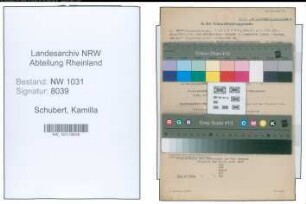 Entnazifizierung Kamilla Schubert , geb. 26.02.1913 ()