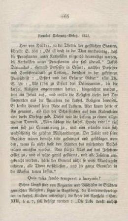 265-273 Neuestes Toleranz-Beleg. 1823