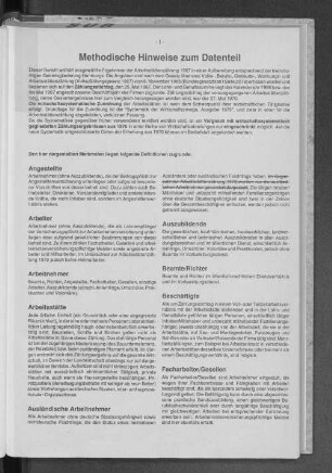 Methodische Hinweise zum Datenteil