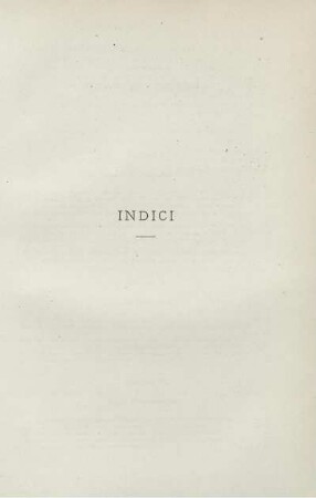 Indice dei Capitoli.