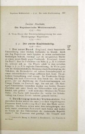Zweiter Abschnitt. Die Napoleonische Weltherrschaft. 1797 - 1815