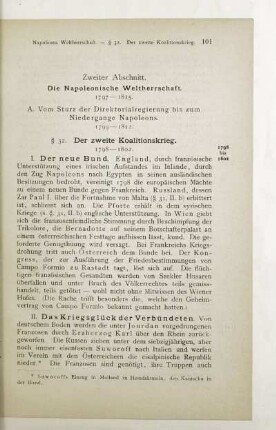Zweiter Abschnitt. Die Napoleonische Weltherrschaft. 1797 - 1815