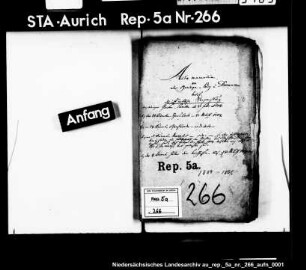 Verpachtung von Pertinenzien der Beningaburg zu Dornum