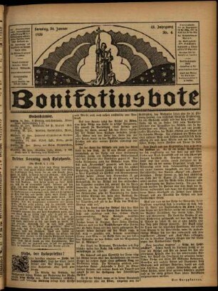 Erste Ausgabe vom Sonntag, den 24. Januar 1926.