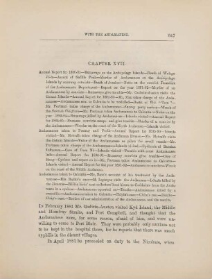 Chapter XVII. Annual report for 1880-81 - ...