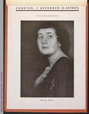Porträt von Margot Boger