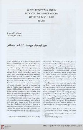 „Włoska podróż“ Hilarego Majewskiego