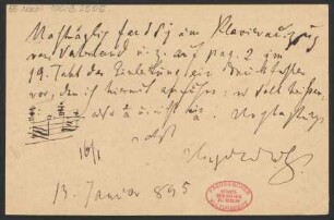 Brief an B. Schott's Söhne : 13.01.1895