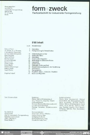 17.1985,5: Form + Zweck