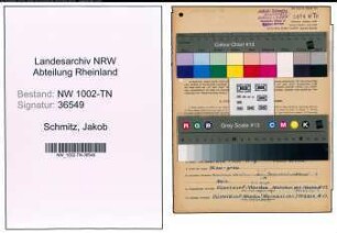 Entnazifizierung Jakob Schmitz , geb. 03.05.1905 (Spediteur)