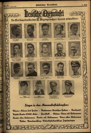 Dritte Ausgabe vom Freitag, den 21. August 1936.