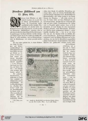 Münchner Festschmuck zum 12. März 1911