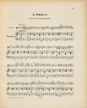 La Romanesca : Tanz aus d. XVI. Jh.