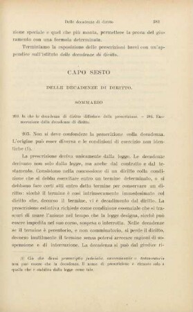 Capo sesto. Delle decadenze di diritto