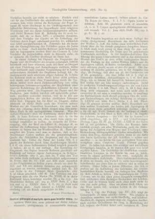 339-343 [Rezension] Otto, Jo. Car. Th. Eques de (Ed.), Justini, philosophi et martyris, Opera quae feruntur omnia. Tom. I, Pars I.: Opera Justini indubitata. Editio tertia plurimum aucta et emendata