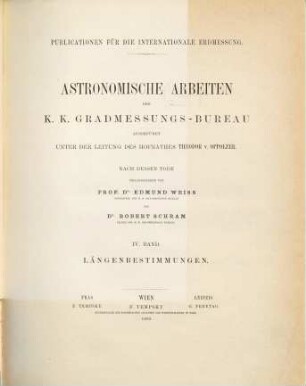 Astronomische Arbeiten des K.-K. Gradmessungs-Bureau. 4, 4. 1892