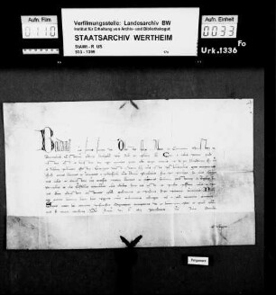 Papst Benedikt XII. bestätigt dem Kloster Bronnbach alle ihm durch seine Vorgänger, durch Könige und Fürsten verliehenen Indulgencien und Privilegien.