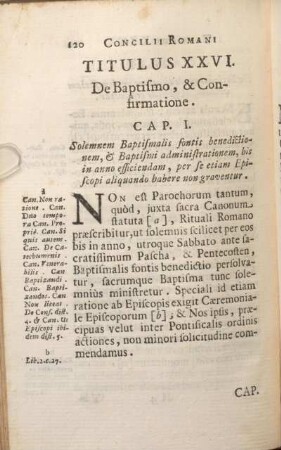 Titulus XXVI. De Baptismo, & Confirmatione.
