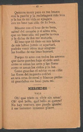 Mercedes : Vals