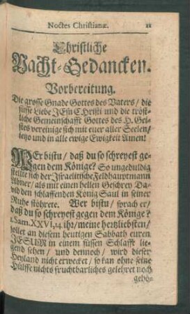 Christliche Nacht-Gedancken