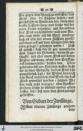 Von Geburt der Zwillinge.