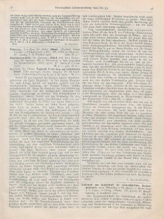 38-39 [Rezension] Cohrs, Ferdinand (Hrsg.), Zeitschrift der Gesellschaft für niedersächsische Kirchengeschichte. 22. Jahrg