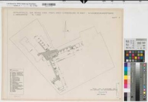 Soest (Soest) Neubau des Staatlichen Archigymnasiums Grundriß 1. Obergeschoß 1960 1 : 500 47 x 59 Zeichnung Hochbauamt Soest