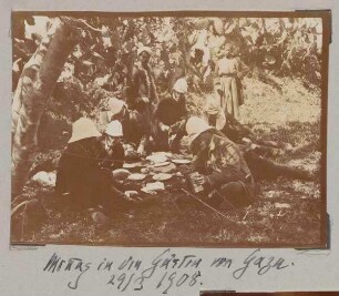 Mittag in den Gärten von Gaza. 29/3 1908.