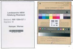 Entnazifizierung Werner Kemper , geb. 03.02.1908 (Ingenieur)