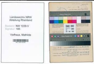 Entnazifizierung Mathilde Viefhaus , geb. 31.03.1920 (Lehrerin)