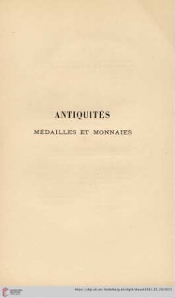 Antiquités - Médailles et Monnaies (Nr. 1 - 248)