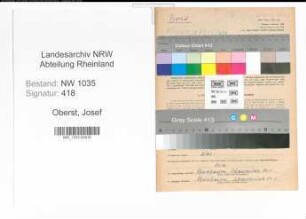 Entnazifizierung Josef Oberst , geb. 15.08.1900 (Bergmann)