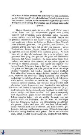 Wie herr Albrich freiherr von Zimbern vier sön verlassen...