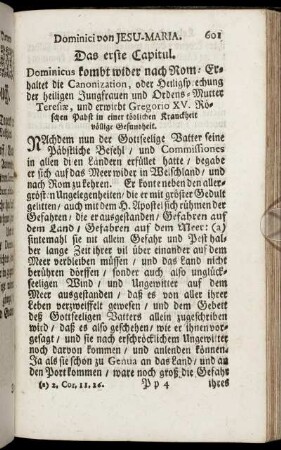 Das erste Capitul. - Das fünffte Capitul.