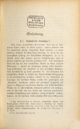 Allgemeiner Theil der modernen französischen Privatrechtswissenschaft : als Supplement zu den deutschen Lehr- und Handbüchern des französischen Civilrechts