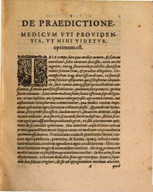 Medicae Praedictionis Methodvs