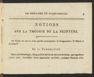 Notions Sur La Théorie De La Peinture.