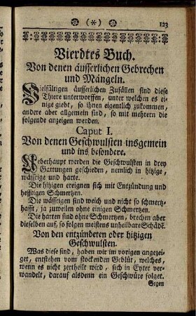 Vierdtes Buch. Von denen äusserlichen Gebrechen und Mängeln.