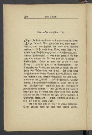 Einunddreißigster Teil