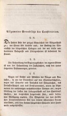 Constitution der freien Stadt Frankfurt am Main