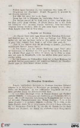 VII. Zur Bünauschen Reichshistorie