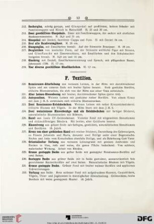 F. Textilien (Nr. 220-255)