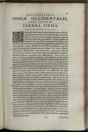 Descriptionis Indiæ Occidentalis, Liber Octavus. Terrra Firma.
