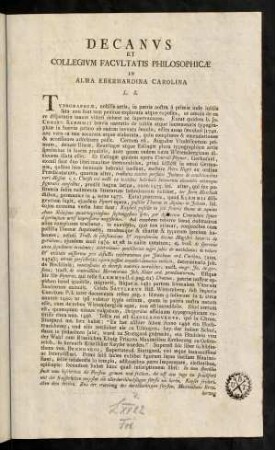 Decanus et Collegium Facultatis Philosophicae.