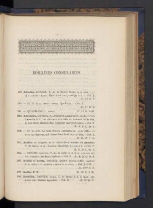 Romaines consulaires
