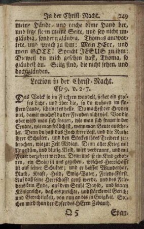 Lection in der Christ-Nacht